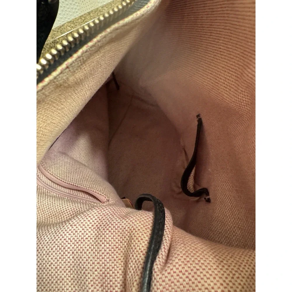 DOONEY & BOURKE DILLEN Black Pebbled Leather Shoulder Hobo‎ Bag Handbag Purse